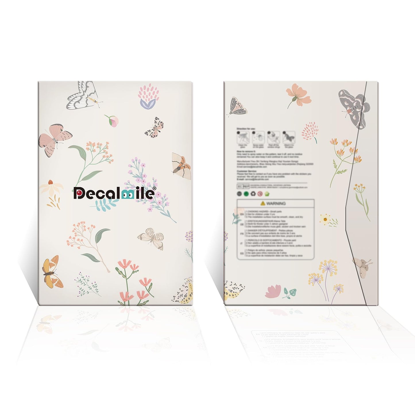 decalmile Spring Hanging Vine Double Sided Window Clings Green Leaves Plants Window Decals Anti-Collision Glass Window Doors Window Stickers