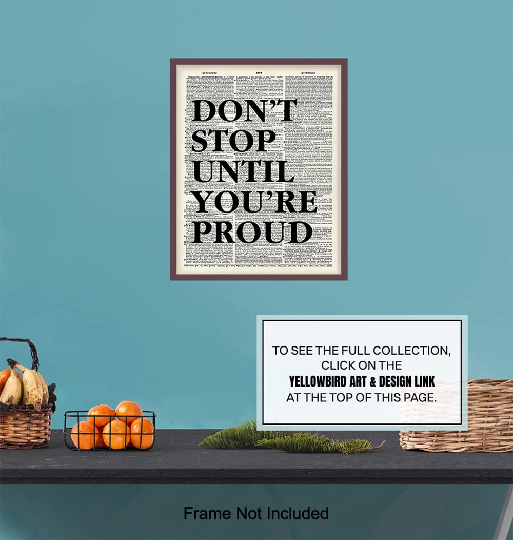 Home Office Inspirational Wall Art 11x14 - Motivational Quotes, positive Affirmation Wall Decor - Typography Art Poster - Entrepreneur, Classroom - Gift for Men Women - Gym Motivational Artwork