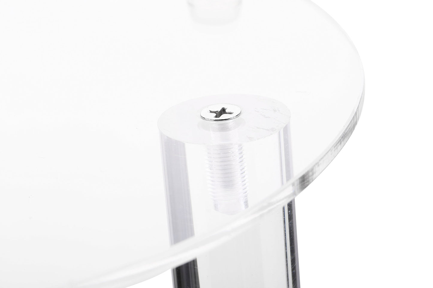 Jusalpha 3 Tier Large Acrylic Glass Round Wedding Cake Stand, Food Display Stand, Cupcake Stand, Dessert Display Platter WCS02 (3 tier with base tier)