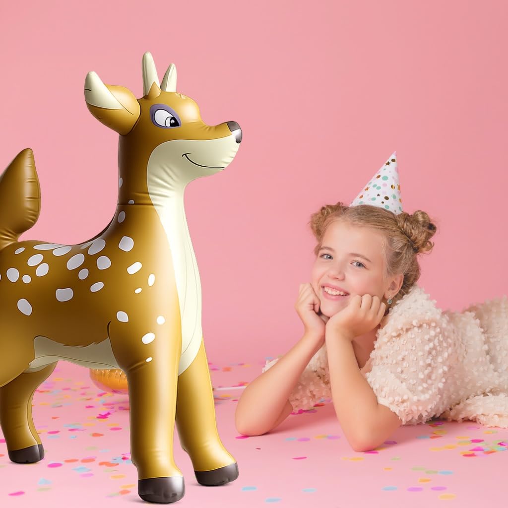 Jet Creations 36" Inflatable Christmas Deer – Large Blow-Up Reindeer Toy, Party Decoration, Birthday Prop, Holiday Yard Décor