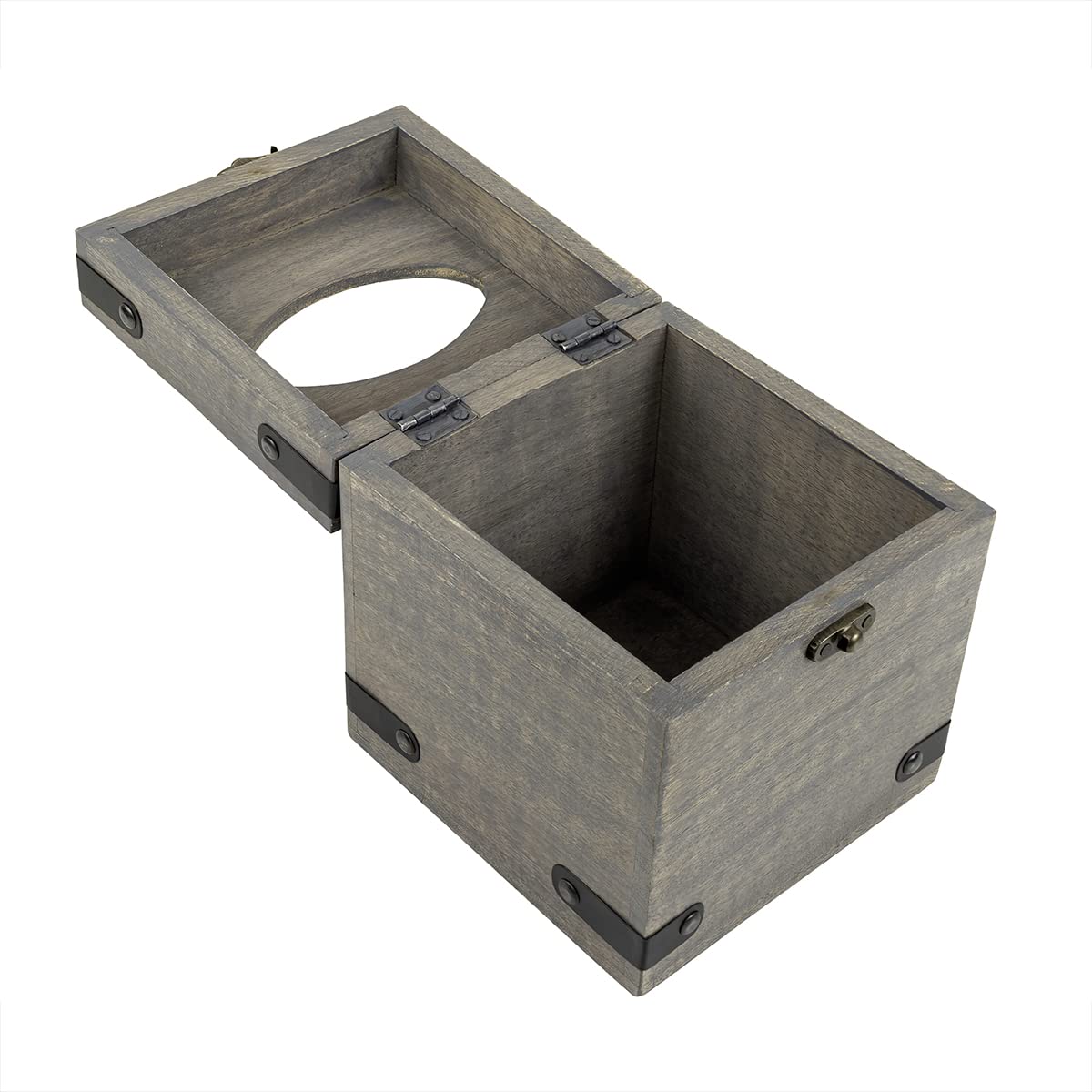 GoCraft Wooden Tissue Box Holder – Square Tissue Box Cover, Stylish Wooden Design for Bathroom Vanity, Bedroom, Nightstands, Desks, Tables – 5.75" x 5.75" x 6.5", Durable and Elegant