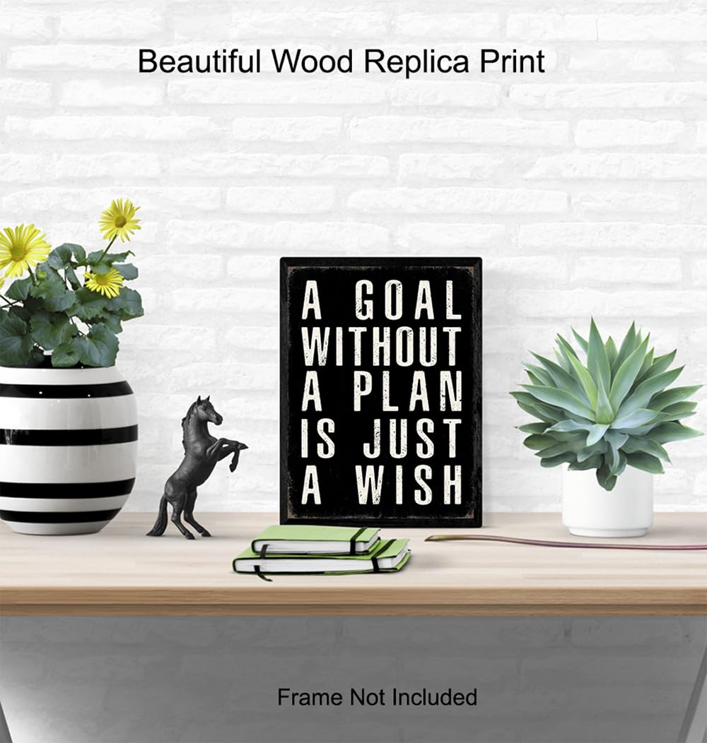 Motivational Wall Art & Decor - Inspirational Quotes Wall Art - Positive Quotes Wall Decor - Success Saying - Home Office Decor - Motivational poster for Men Women Entrepreneur Yellowbird Art & Design
