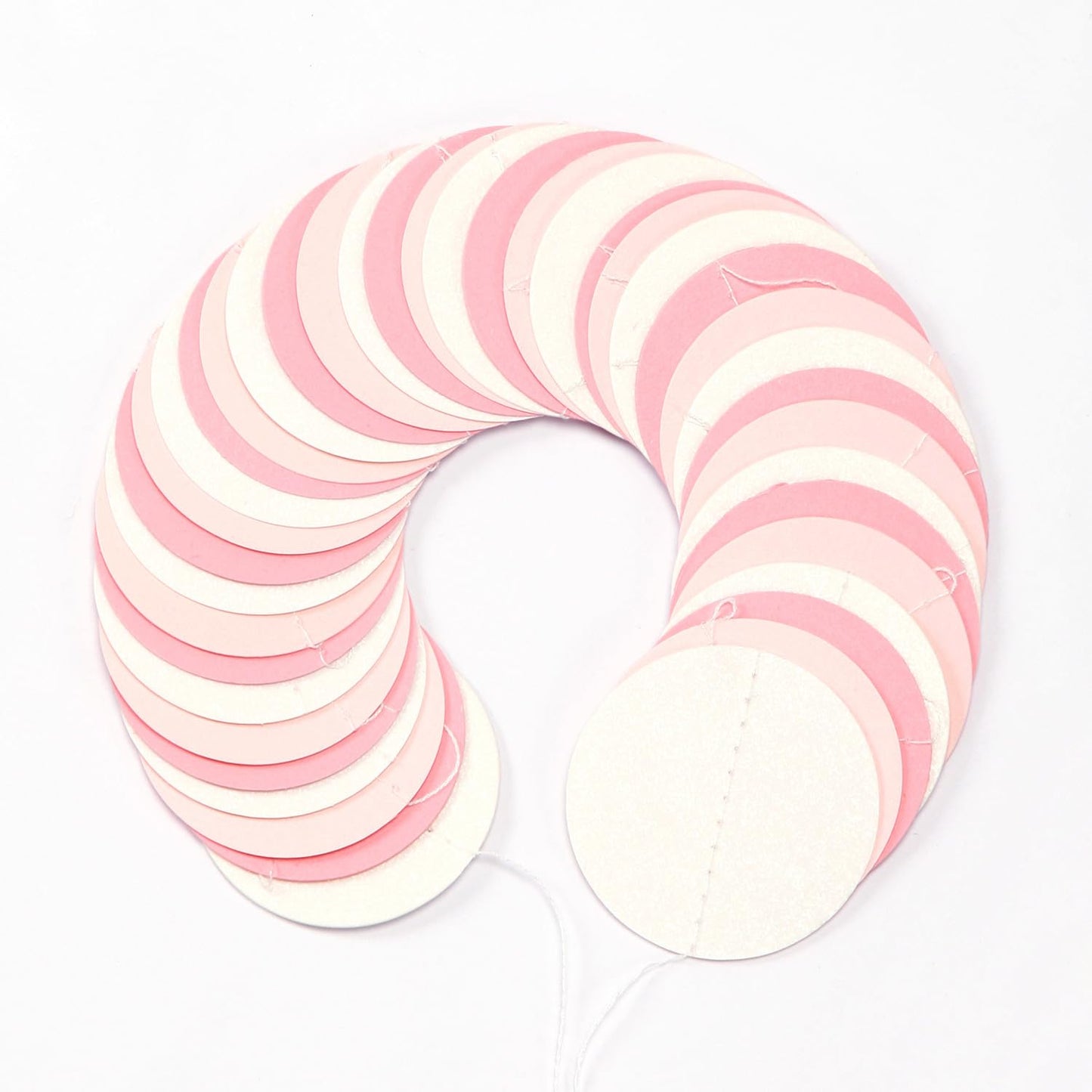 Light-Pink White Girls-Birthday Party-Decoration Garland - 52ft Baby Bridal Shower Blush Streamers,Valentines Mothers Day Graduation Bachelorette Supplies Banner Decor Lasting Surprise