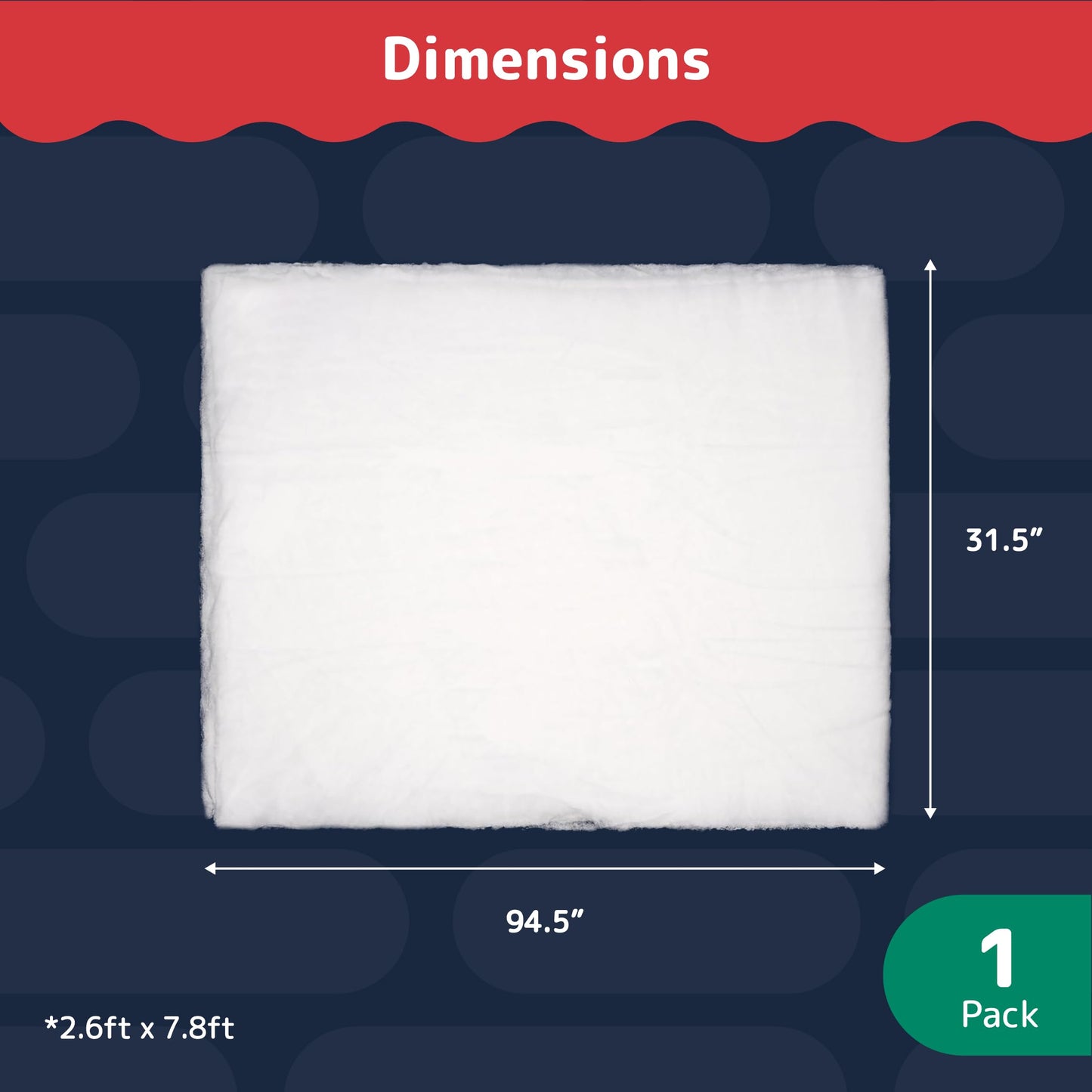 PREXTEX Artificial Snow Roll - Large Fluff for Christmas Village Displays, 94"x31" Tabletop Décor, and Winter Wonderland Party Scenes - Thick White Blanket for Holiday Backdrops and Festive Decoration