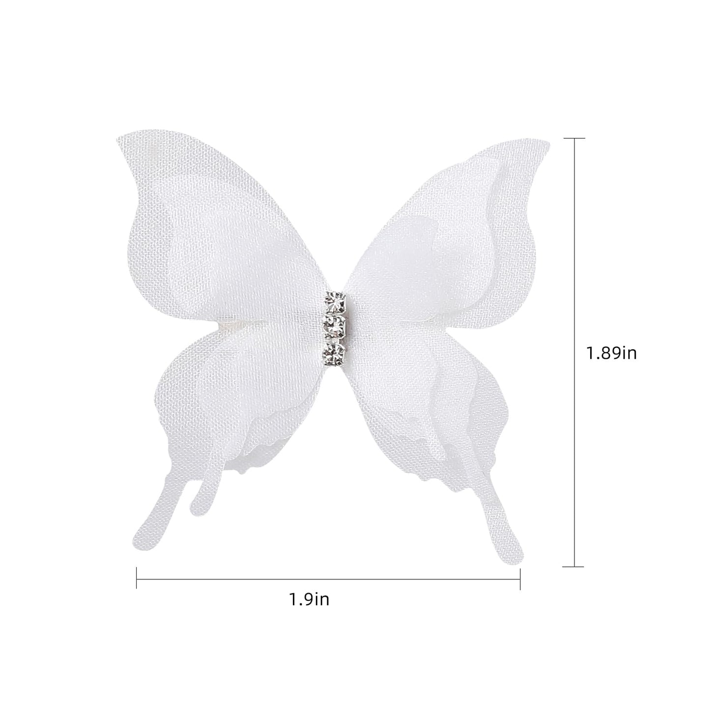SUQ I OME 12pcs of White Butterfly Decorations for Curtains draperys,Bedroom Living Room Girl's Rooms