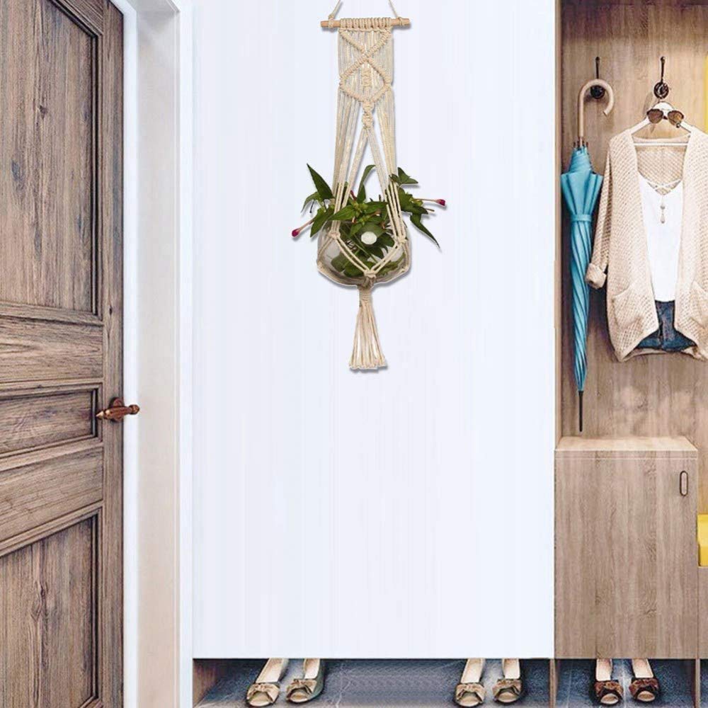 Macrame Hanging Flowerpot - Interior Wall Decoration - Bohemian Decoration