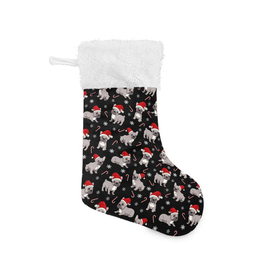 JUDIAN Christmas Stocking 18 inch with White Cuff, Classic Hanging Stockings Xmas Stockings Ornament Gifts for Fireplace Mantel, Holiday Decorations for Family, Party, Gift Giving (1 Pcs)
