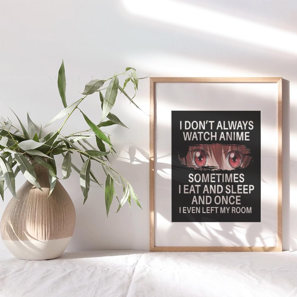 Japanese Anime Wall Decor for Teens - Anime Posters 8x10 - Wall Art Print - funny Sayings Wall Art - Sarcastic Gifts for Boys - Home Theater, Playroom, Movie Room Decor - Teen Girls Bedroom Decor