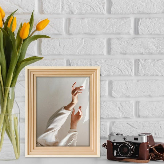 Modern Picture Frame for Tabletop and Wall Display Photo Holder for Home Décor and Office Use Memory Keepsake(Grain Color 3.5x5in)