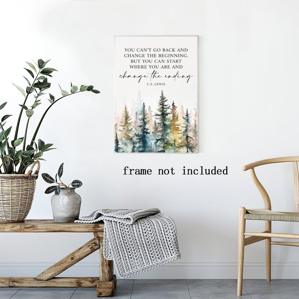 Motivational Office Wall Decor CS Lewis Quote Inspirational Wall Art Positive Affirmations Canvas Prints Encouraging Motivational Posters For Office Bedroom Living Room Home 8x12inch Unframed
