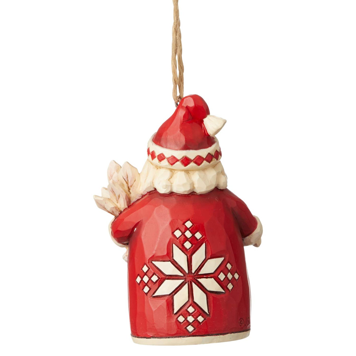 Enesco Jim Shore Heartwood Creek Nordic Noel Santa Hanging Ornament, 3.5 Inch, Multicolor