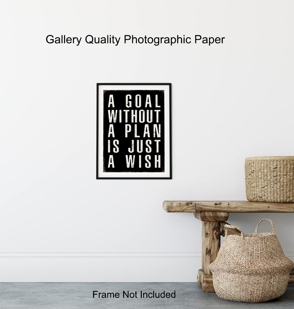 Motivational Wall Art & Decor - Inspirational Quotes Wall Art - Positive Quotes Wall Decor - Success Saying - Home Office Decor - Motivational poster for Men Women Entrepreneur Yellowbird Art & Design