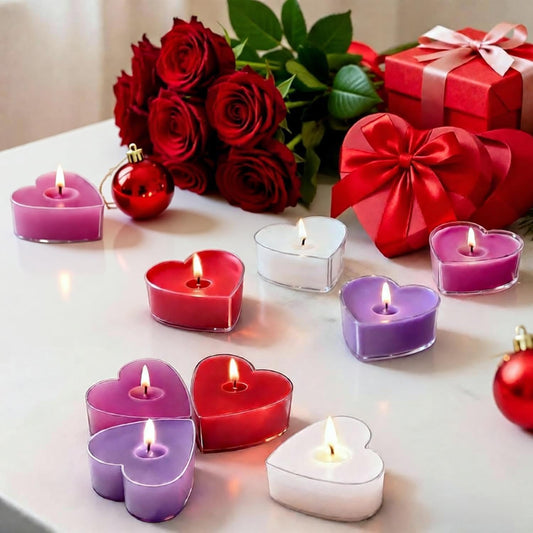 Colored Scented Tealight Candles, 16 Pack Soy Wax Colorful Tea Lights Romantic Candles for Valentine Decor Party Favors, Wedding Decor, Relaxation & Gifts | Cedar, Lychee, Lavender & Rose