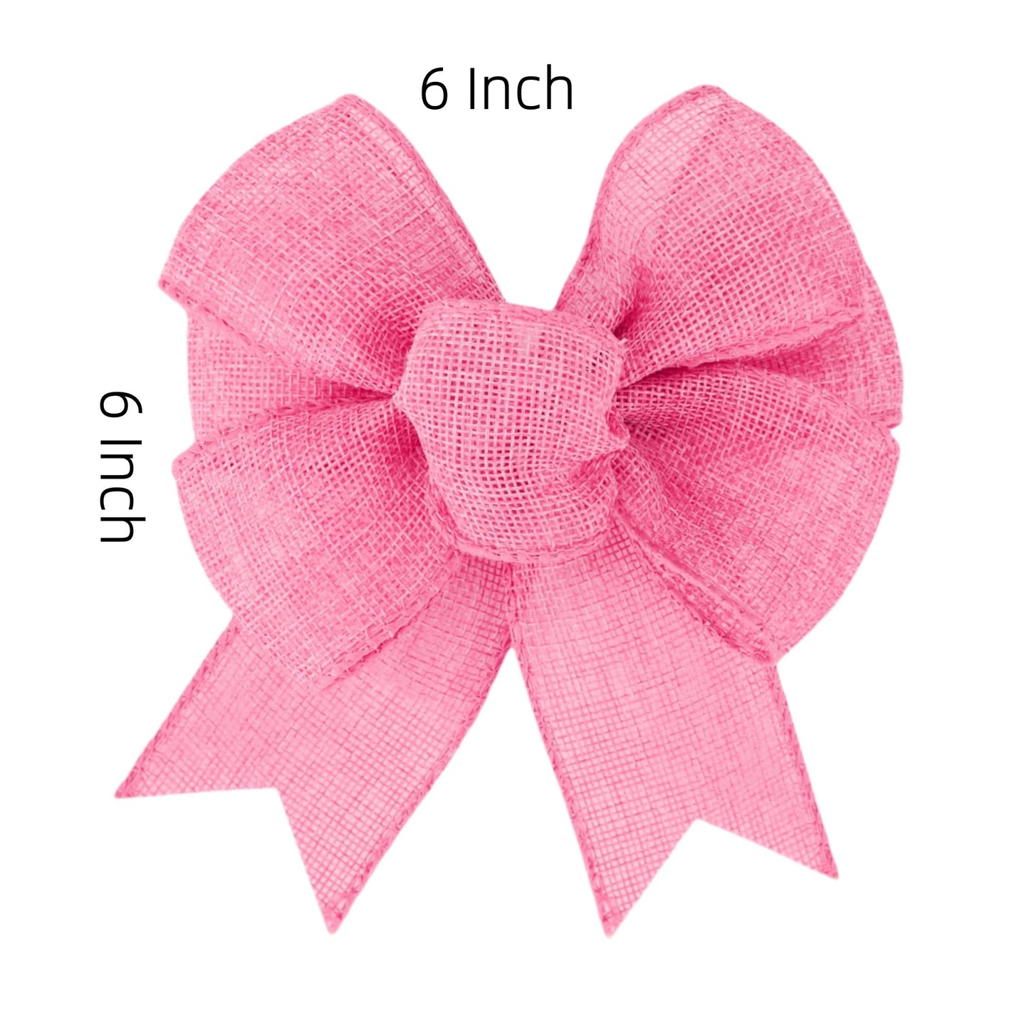 Meseey 8 Pcs 6 Inch Wired Pink Bows, Premade Decorative Bows for Easter Wreaths, Front Door Decor, Gift Wrapping, Tree Topper, Spring Party Decorations