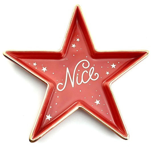 Stephanie Imports Star-Shaped Nice Ceramic Trinket Plate and Decorative Jewelry Dish