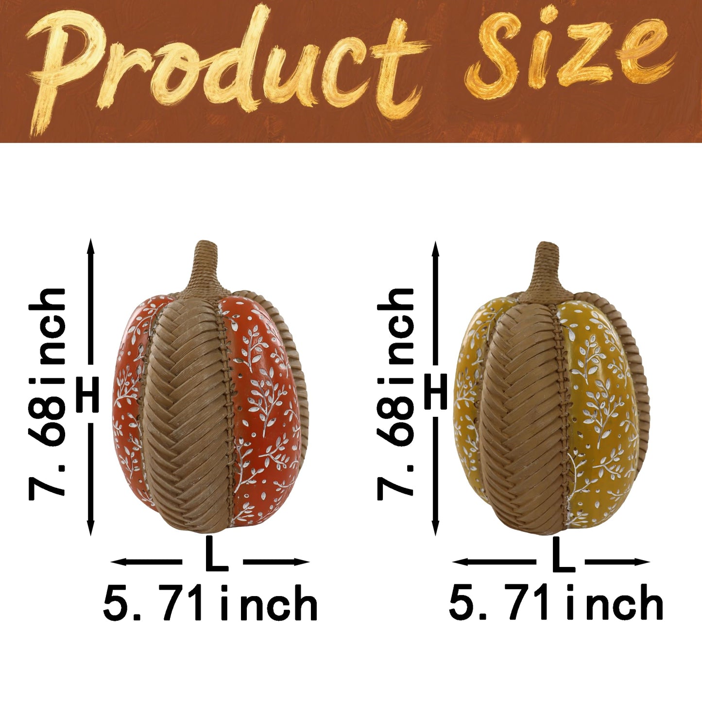 Modern Woven Pumpkin Decorative Sculpture , 2 pieces cute Pumpkin Decorations,Autumn Harvest Fall Home Decor,garden decorations,Farmhouse dining table,desktop,fireplace,Harvest Festival Decoration