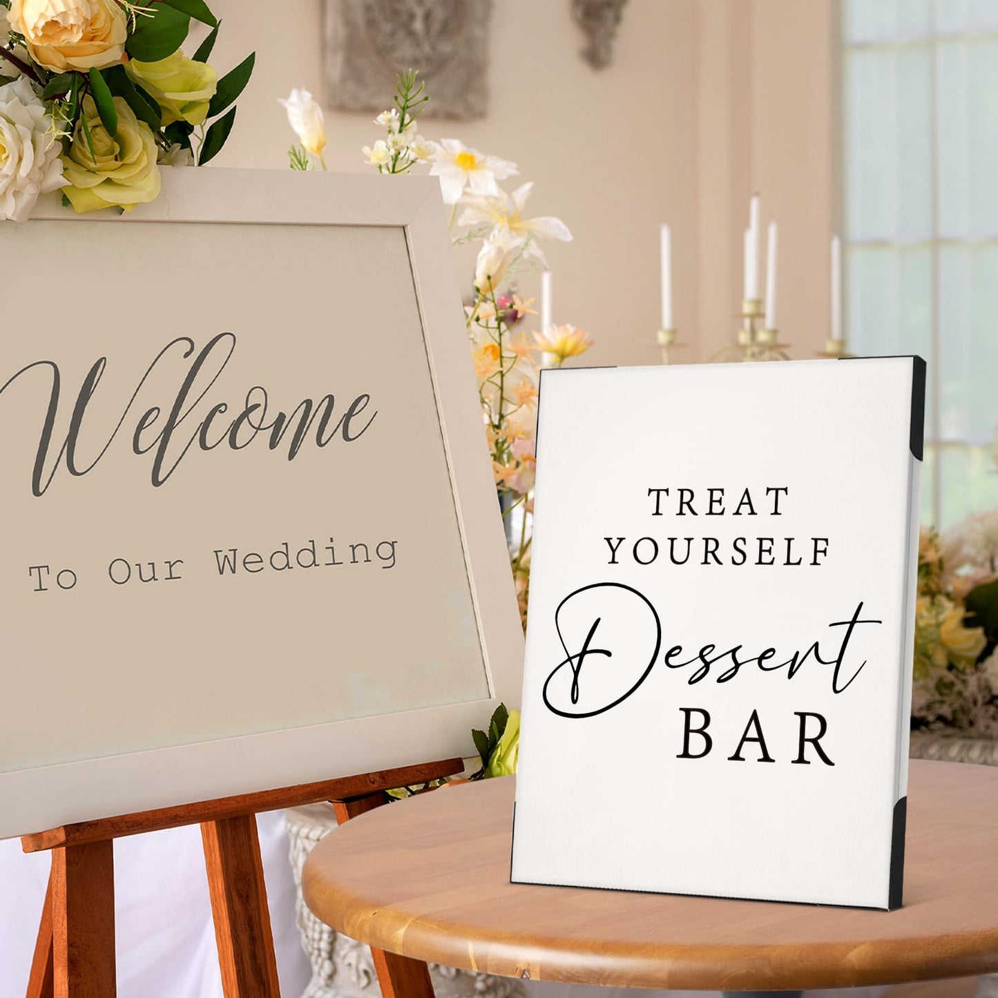 Dessert Table Sign Decor for Wedding Bar, Dessert Bar Wooden Sign for Wedding Reception Party Table Decorations