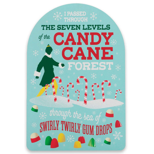 Elf Movie Seven Levels of the Candy Cane Forest Wood Wall Decor - Fun Elf Christmas Decoration for Home