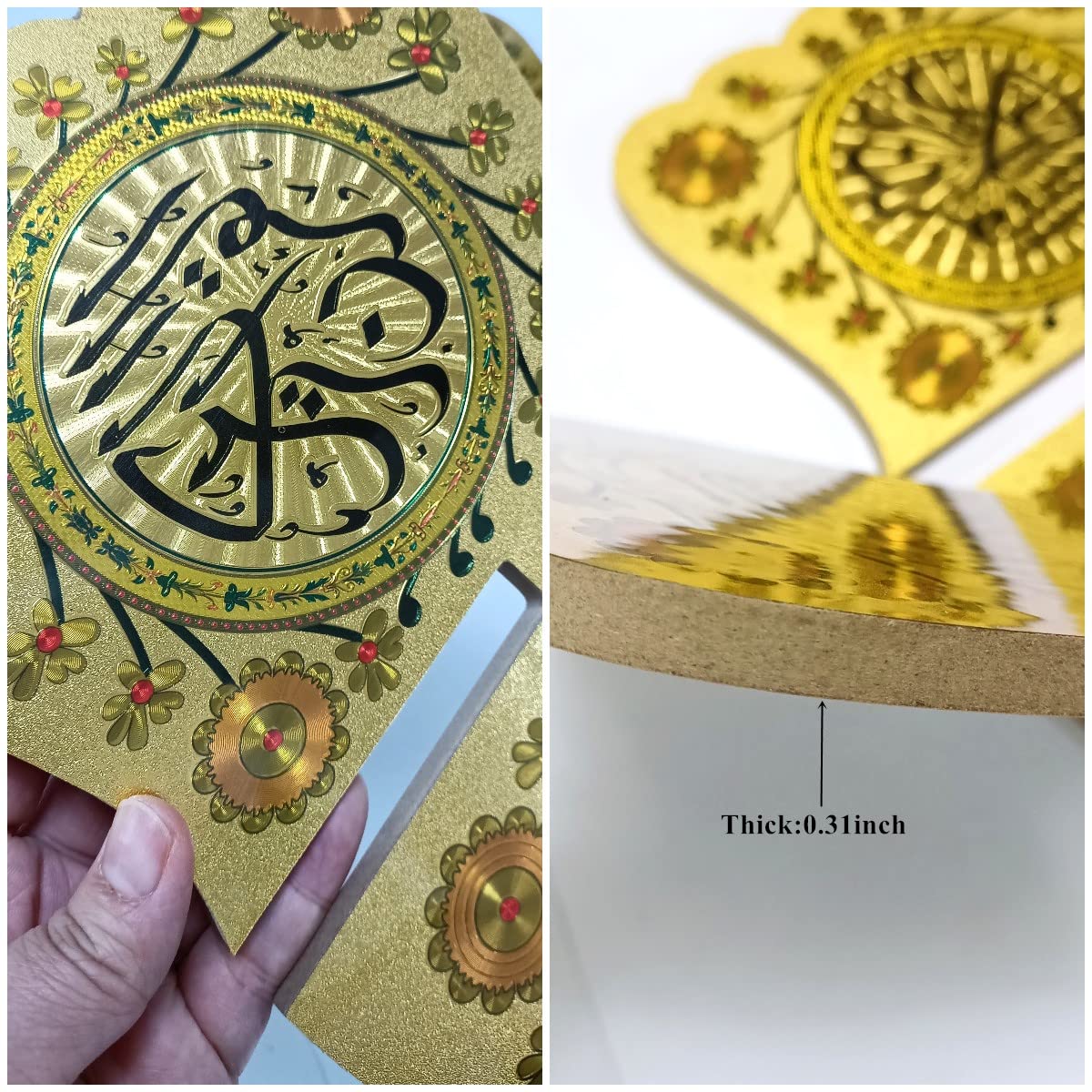 KYMY Muslim Al-Quran Rehal Book Stand,Foldable Wooden Prayer Books Shelf for Koran Holy Bible Books,Eid Ramadan Reading Shelf for Muslim Eid Ramadan Religious Gift