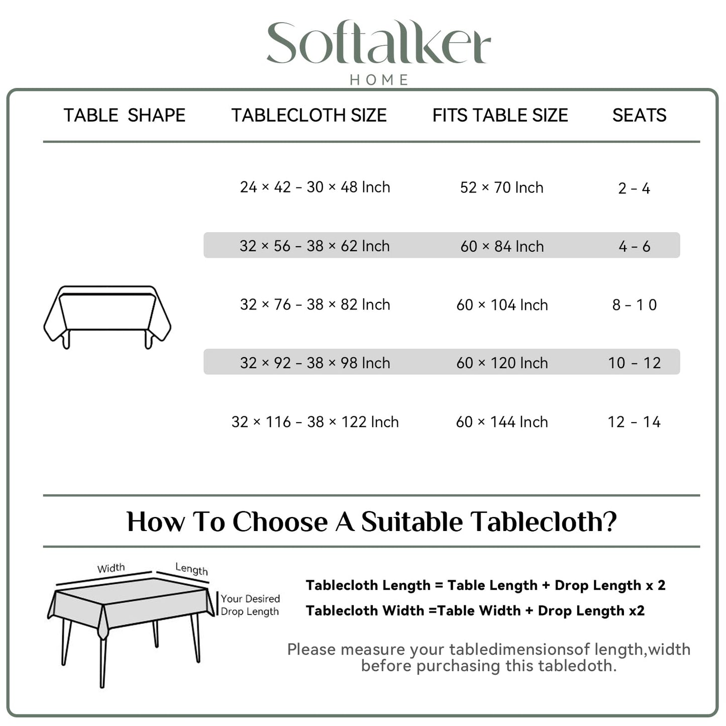 Softalker Jacquard Christmas Tablecloth Rectangle - Geometric Line Red Thick Table Cloth Waterproof & Stain Resistant Washable Table Covers for Xmas Eve/Family Dinner/Holiday Party (60 x 84 inch)