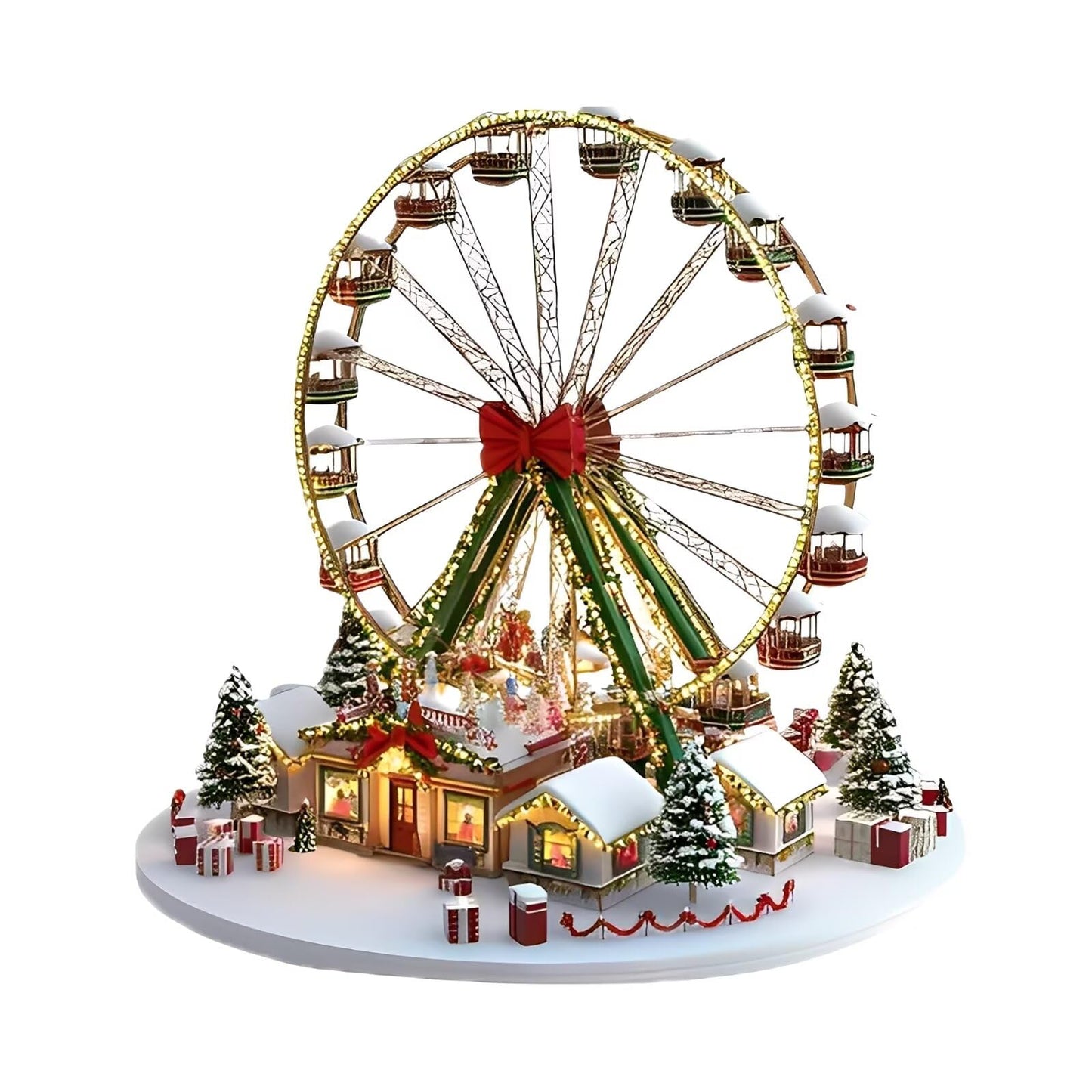 Christmas Ferris Wheel Acrylic Desktop Decoration, Suitable for Home Décor in Living Room or Office. Idea Gift Choice: Halloween, Christmas, Birthday, Anniversary, Valentine's Day, Celebrations