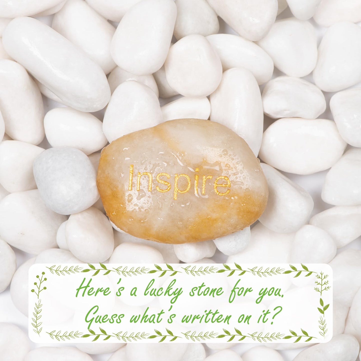 Ausluru 5lbs White Natural River Rocks, Polished Pebbles for Plants Garden, 1-2 inch Decorative White Stones, Ideal for Fish Tank, Vases, Crafting, Home Decor and Garden Landscaping Rocks,White