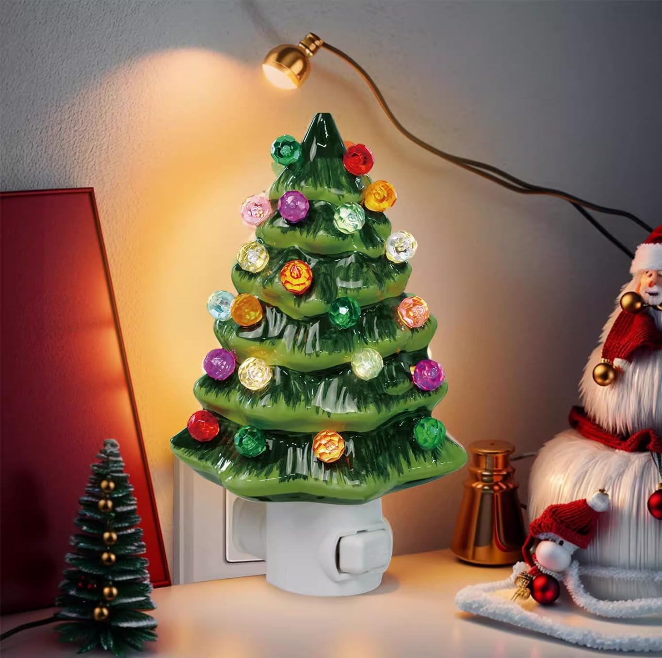 Christmas Tree NightLight, Plug in Christmas Tree with Lights Christmas Decor, Christmas Decorations Indoor Accessories