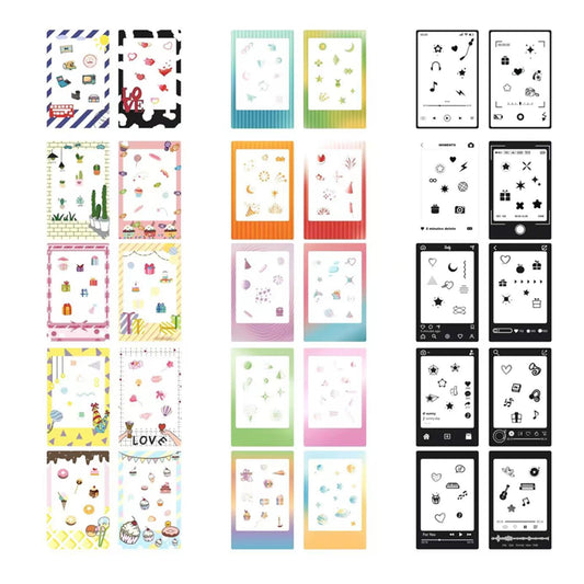 HIYQIN 2x3 Inch Photo Border Stickers - Lovely Camera Photo Stickers Compatible for Instax Mini EVO/Liplay/SE/12/11/41/40/99/90/9/8/7s/25 Camera Film - Fuji Mini Film Colorful Accessories - 30 Packs