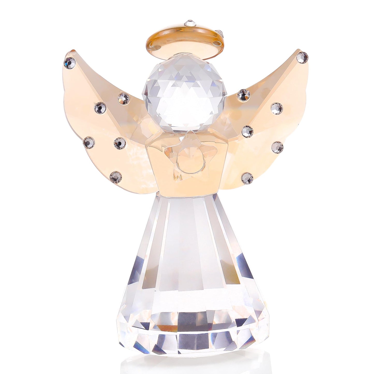 Ornalrist Crystal Guardian Angel Figurine Angel Gifts for Women, Clearly Handmade Glass Angel Statue Art Collectible Gift for Women