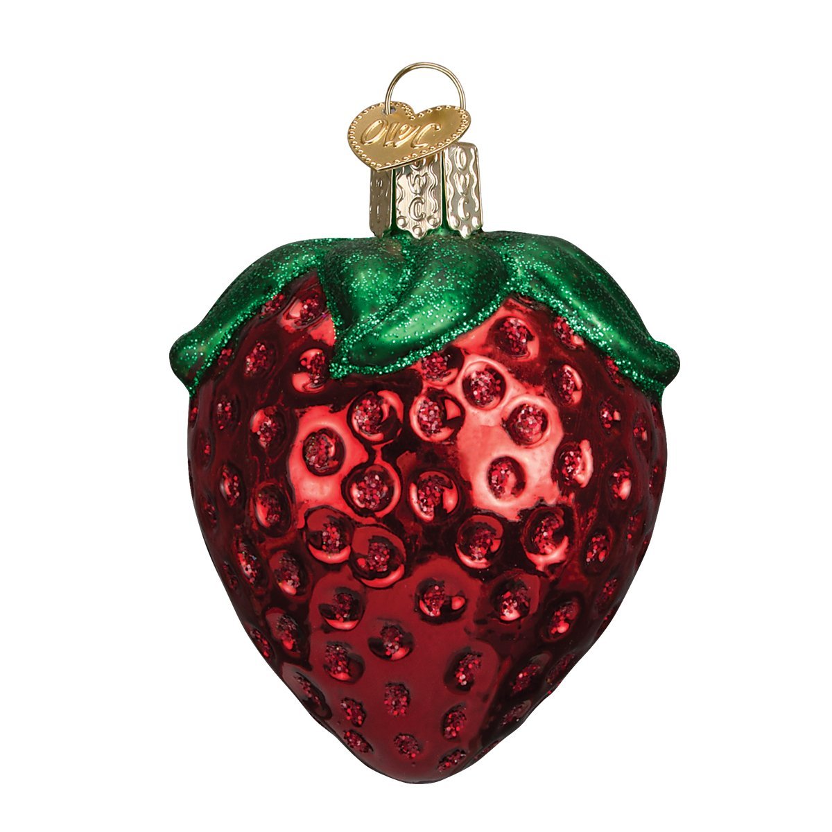 Old World Christmas Ornaments: Summer Strawberry Glass Blown Ornaments for Christmas Tree (28106)