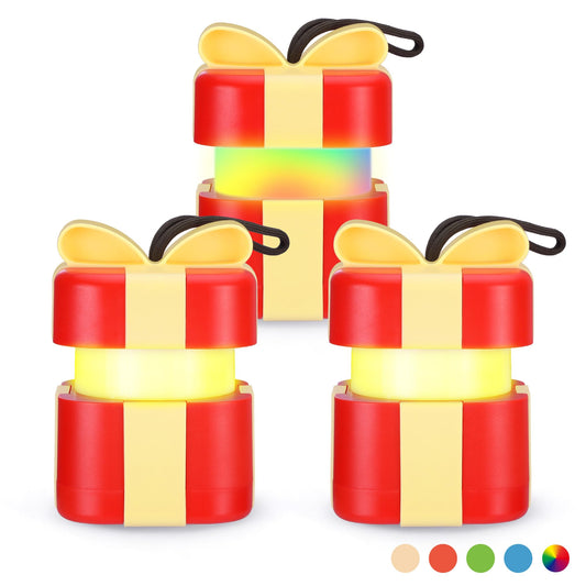 EverBrite Gift Box Lantern 3 Pack, 5 Light Modes Holiday Decoration Presents for Women and Men, AAA Batteries Contained Easter Gift, Fun Night Light Gifts for Kids Indoor & Outdoor
