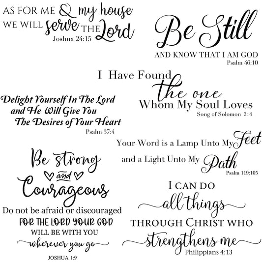 BBTO Bible Verse Wall Stickers Inspirational Quote Wall Decals Religious Motivational Scripture Sticker Peel and Stick for Bedroom Living Room Office Bathroom(Be Still)