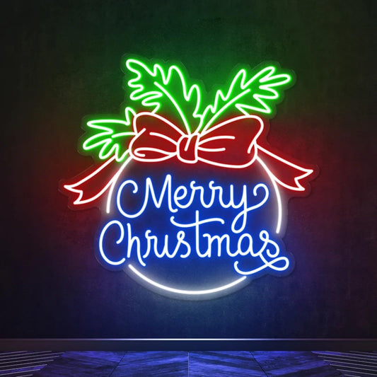 Cornucopia Neon sign, Merry Christmas ornament neon Light, Xmas Neon Sign Bedroom, Neon Lights, Party Decor,Shop Signage Bar Pub Club Home Office Restaurant Party, Horror sign, Goth Wedding