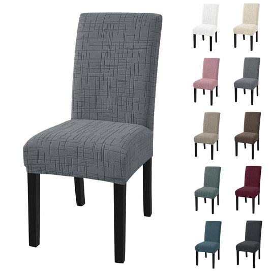CYCMACO Dining Room Chair Covers Set of 6, Stretch Chair Covers, Washable Dining Chair Slipcovers, Kitchen Chair Covers, Parsons Chair Slipcover for Home, Restaurant, Banquet (Light Gray)