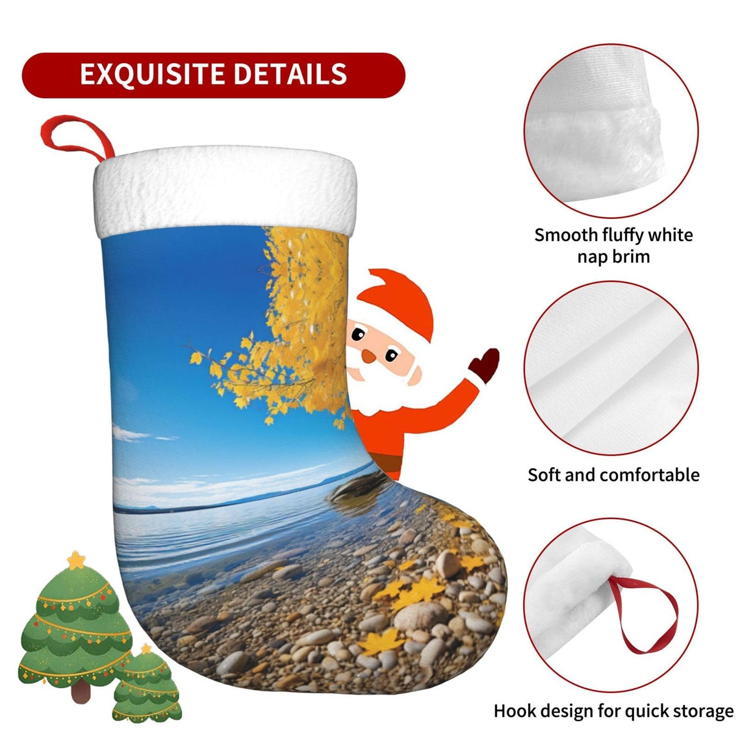 KOPUUYRD Autumn Print Luxurious Holiday Socks,Unique Christmas Socks for Joyful Season,Festive Ornament Classic