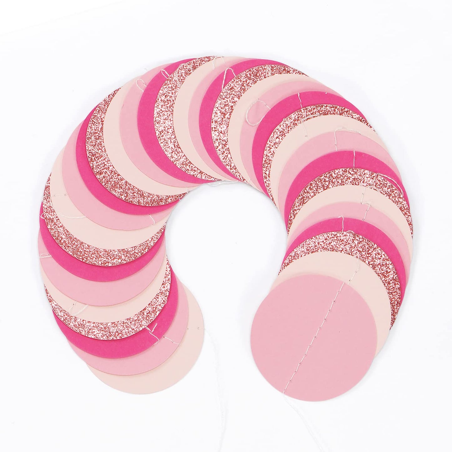 Hot-Pink Rose-Gold Party Decorations Garland - 52ft Wedding Bridal Shower Hanging Decoration Streamers Banner,Baby Girl Birthday Bachelorette Engagement Mohters Valentines Day Brunch Decor Panduola