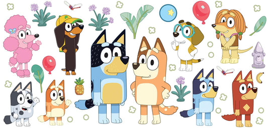 RoomMates Bluey Family and Friends Peel and Stick Wall Decals, RMK5457SCS