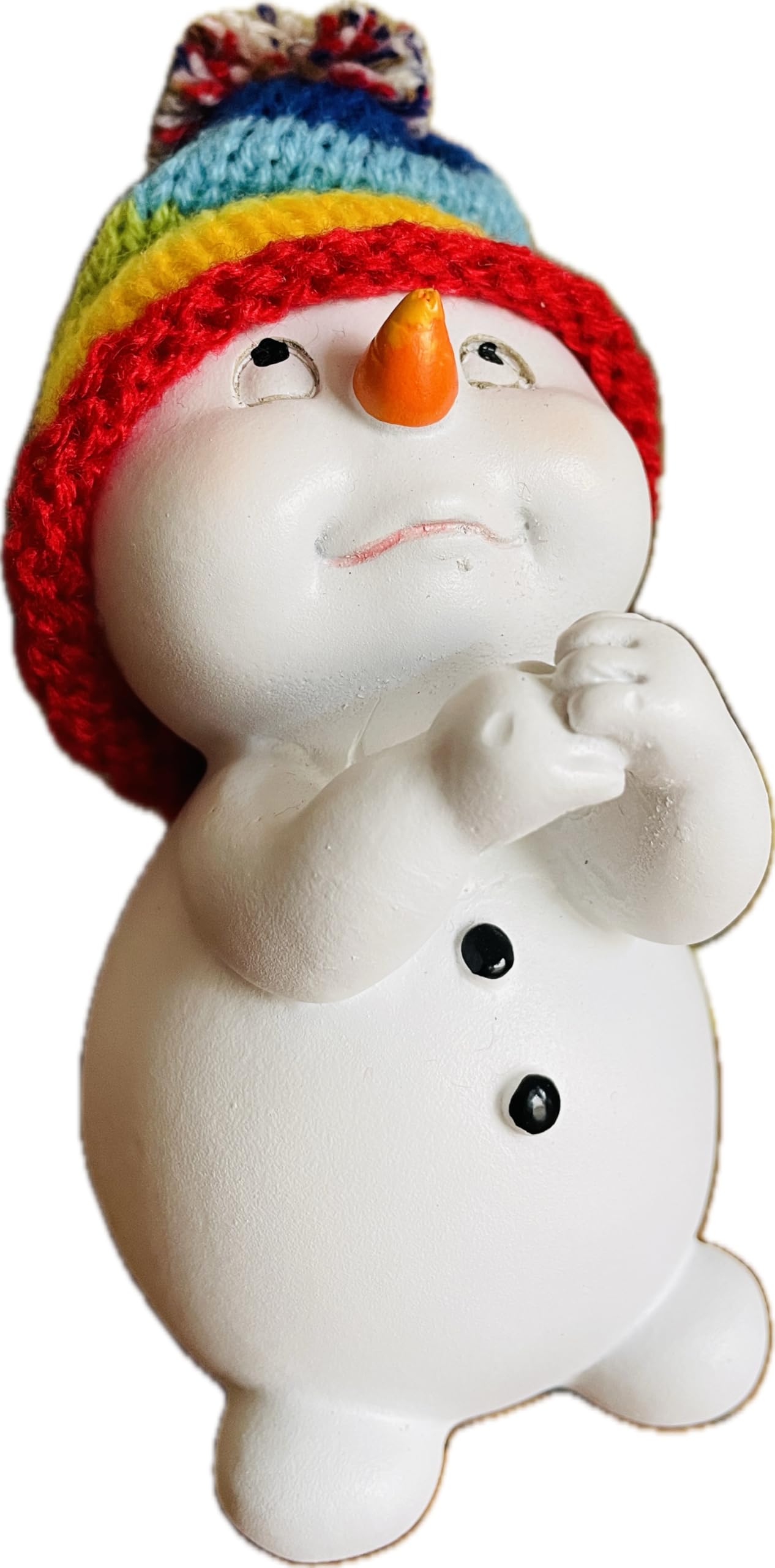 khevga Christmas Decorations Indoor - Christmas Decoration Figures Snowman Set of 4 Rainbow