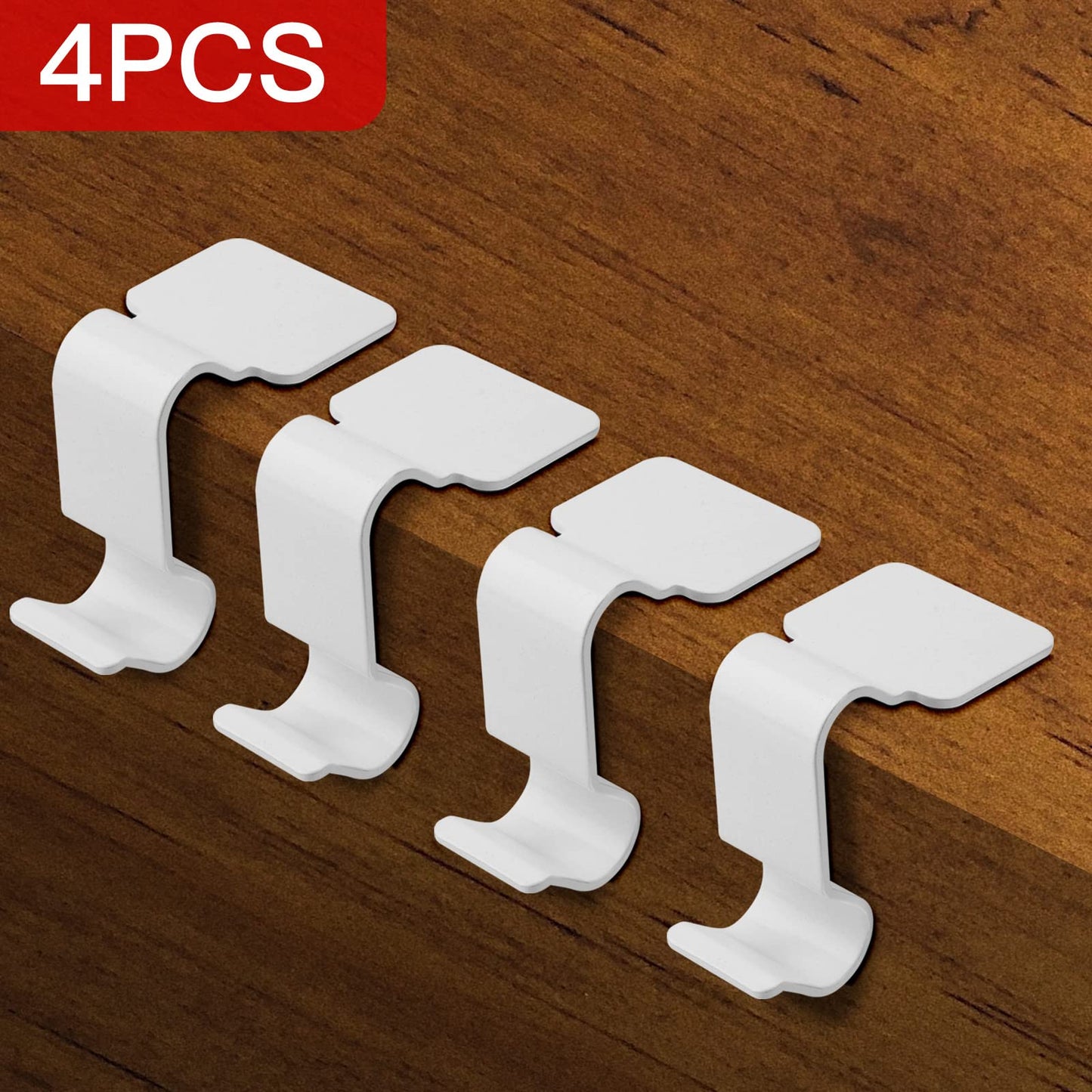 Christmas Stocking Holders for Mantel Set of 4, No-Slip Christmas Stocking Clips Stocking Hanger Hooks For Christmas Decorations, Lightweight Stocking Holders Clip For Fireplace Counter Window (White)