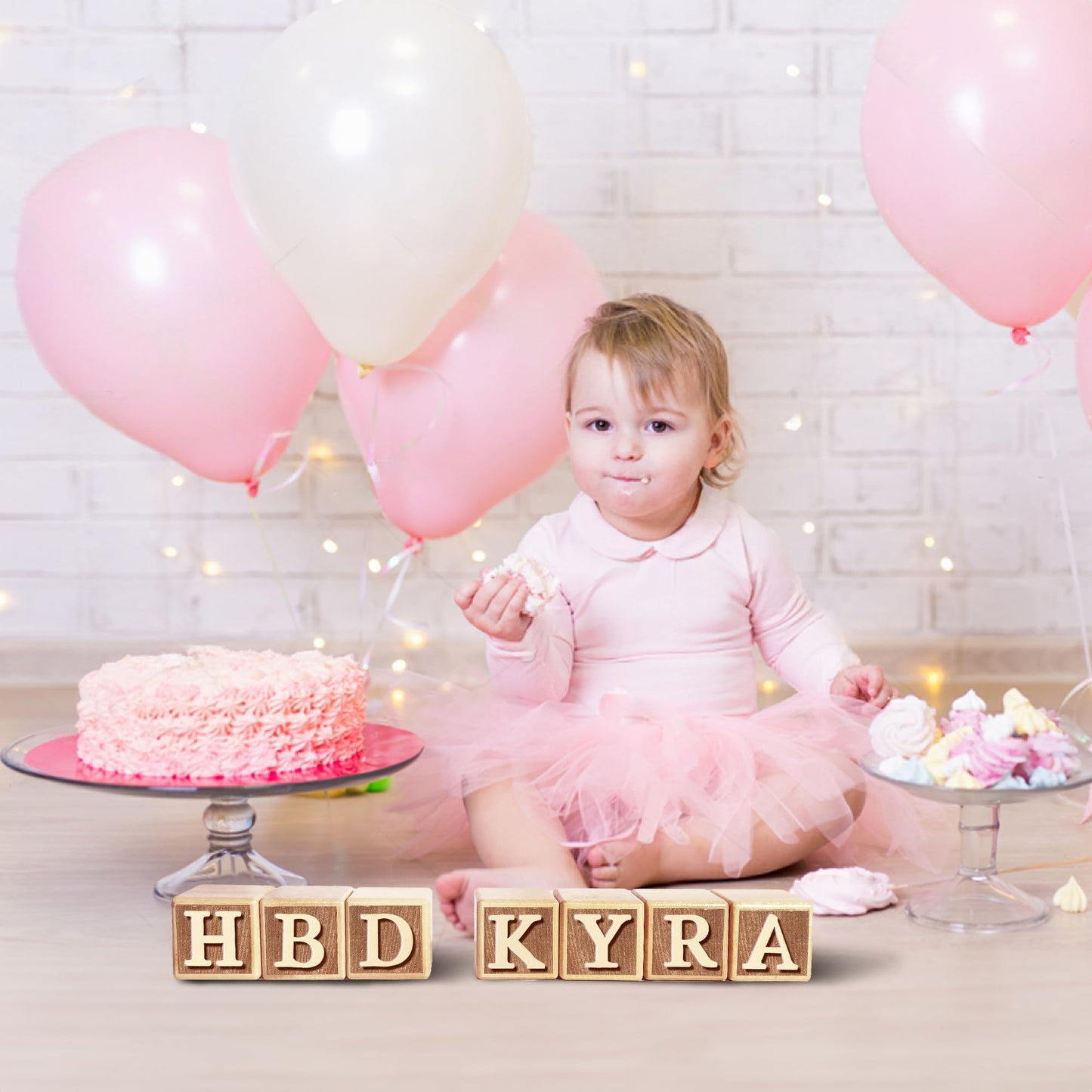 Custom Wooden Name Sign – 8-Letter Baby Blocks with 78 Wooden Alphabet Letters, Personalized Nursery Décor for Montessori, Baby Shower & Nursery Name Signs