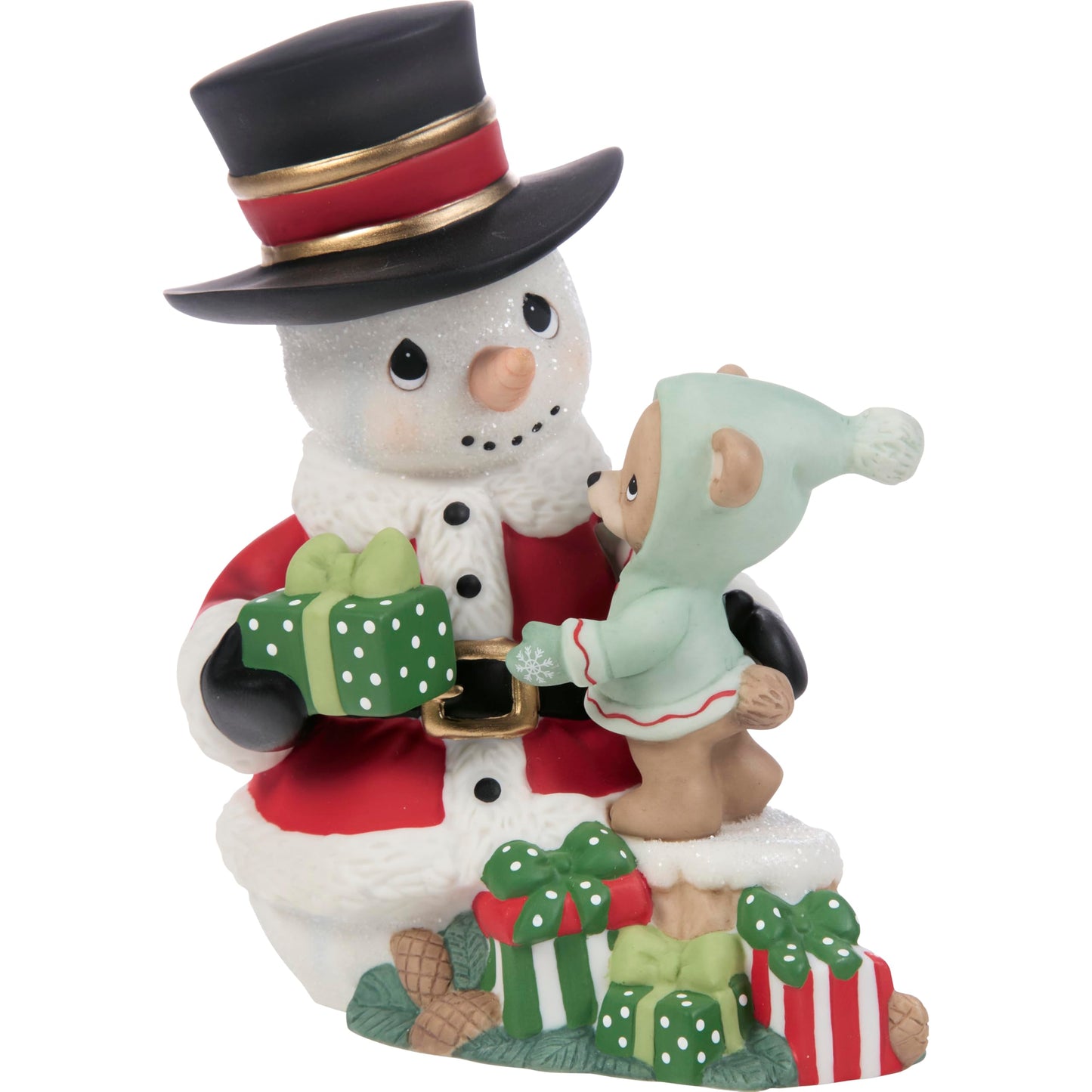 Precious Moments Sharing The Gift of Love at Christmastime Annual Snowman Figurine – 251015
