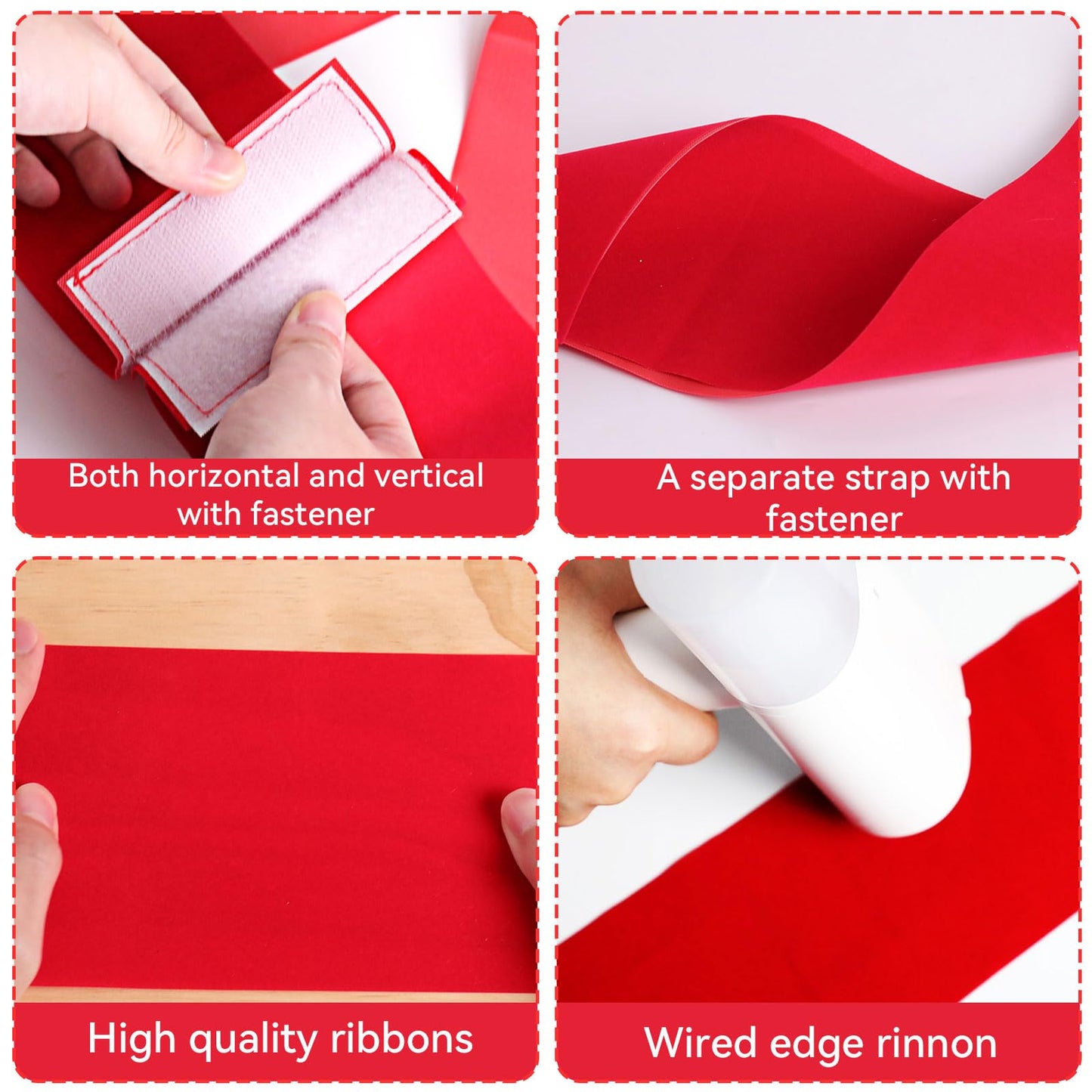 gisgfim 2pcs Christmas Cabinet Door Ribbon Big Red Bow Large Door Lace Christmas Tree Bow Holiday Decorations Christmas Front Door Party Supplies