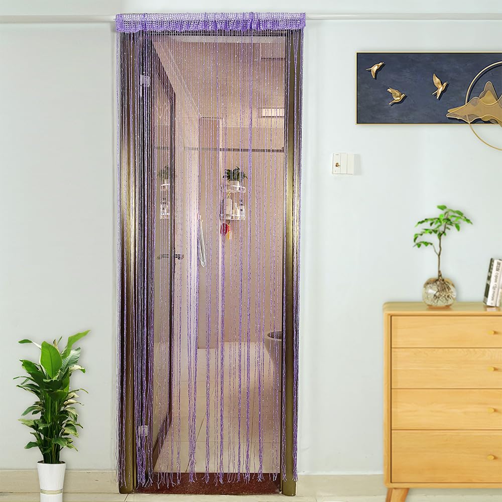 Home Decor Sequin Curtain for Doorway,Door String Curtains, 39x79 inch Hanging,Closet Bedroom Blind Living Room Divider,Window Wall Panel Fringe Backdrops Sheer no Beads Beaded Decorative Crystal