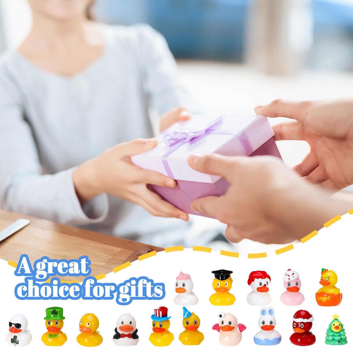 GGSTDDUP 20 Pcs Holiday Mini Resin Ducks Tiny Resin Animals Miniature Duck Figurines Suitable for DIY Cake Ornaments Crafts Moss Landscape Decoration