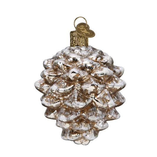 Old World Christmas Vintage Pinecone Glass Blown Ornament for Christmas Tree, Handcrafted Holiday Decoration, Nature Collection