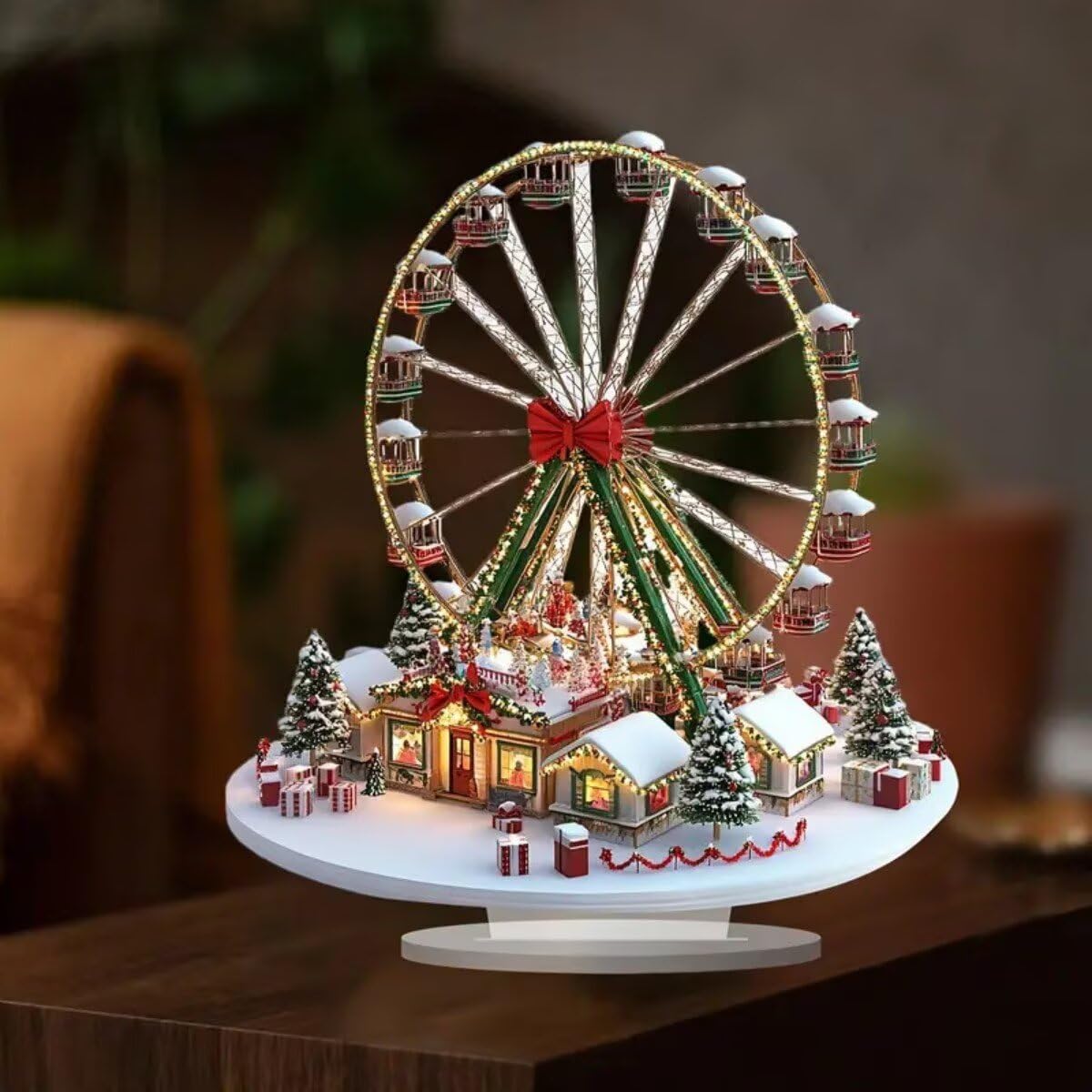 Christmas Ferris Wheel Acrylic Desktop Decoration, Suitable for Home Décor in Living Room or Office. Idea Gift Choice: Halloween, Christmas, Birthday, Anniversary, Valentine's Day, Celebrations