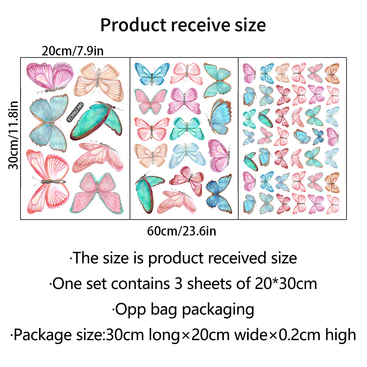 Glow in The Dark Butterfly Wall Decals Luminous Butterfly Wall Stickers Wall Art Decor for Bedroom Bathroom Decorations