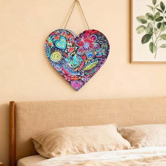 Daoofukeji Front Porch Decor Heart Wall Art, 14" Metal Front Doors Hanging Decor, Indoor Outdoor Wall Home Decors for Porch, Bedroom, Garden, Patio and Farmhouse -Heart Wall Decors Gift