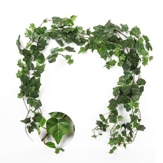 RECUTMS Artificial Ivy Vines Ivy Garland 2Pcs 74.8inch Fake Vines Hanging Plants with Silk Leaves Greenery Spring Decor for Indoor Outdoor Wedding Home Kitchen Garden Office