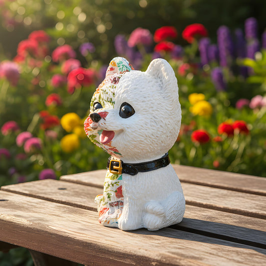 Spsods Outdoor Statues for Garden-Dog Outside Decor Clearance for Yard Art Lawn Ornaments Porch Patio Balcony Home House - Birthday Gifts for Grandma Mom Women (Pomeranian)